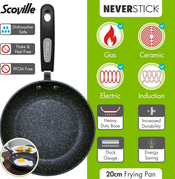 Scoville Neverstick Non-stick Aluminium Frying Pan, 20cm