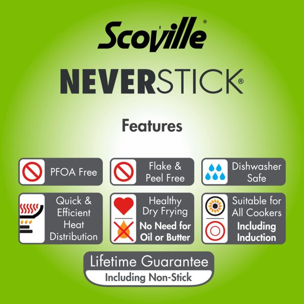 Scoville Neverstick Non-stick Aluminium Stock Pot, 24cm