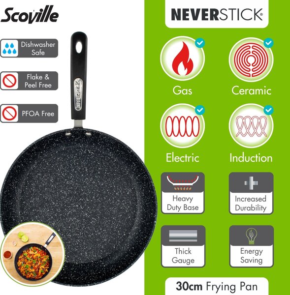 Scoville Neverstick Non-stick Aluminium Frying Pan, 30cm