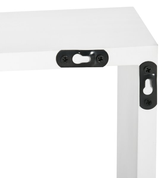 HOMCOM Interlocking Cube Floating Shelves, Wall Mounted Display Shelf for Living Room, Bedroom, Hallways, White Aosom UK