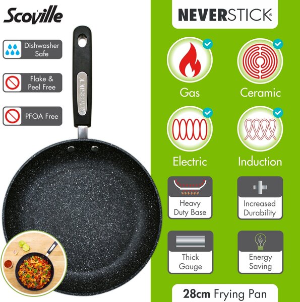 Scoville Neverstick Non-stick Aluminium Frying Pan, 28cm