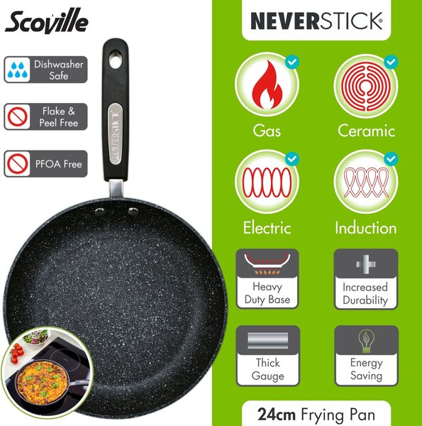 Scoville Neverstick Non-stick Aluminium Frying Pan, 24cm