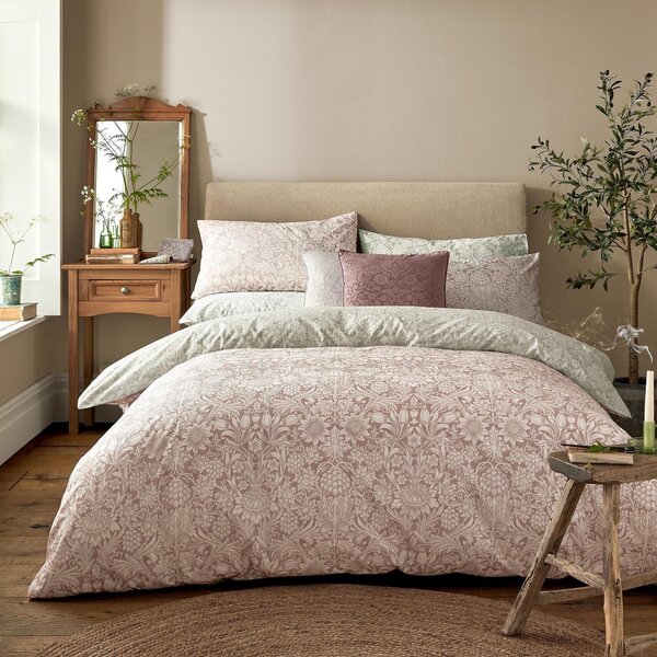 William Morris At Home Sunflower Duvet Cover Bedding Set Clay