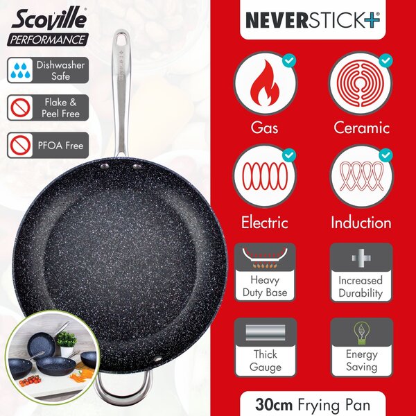 Scoville Neverstick 6 Non-stick Aluminium Frying pan, 30cm