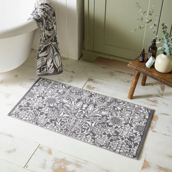 William Morris At Home Sunflower Bath Mat 50cm x 90cm Iron