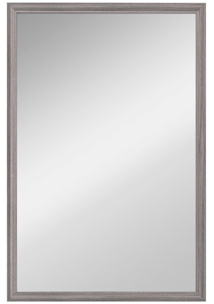 HOMCOM Wall Bathroom Mirror, 40 x 60 cm Wall-Mounted Mirror for Living Room, Bedroom, Hallway, Grey