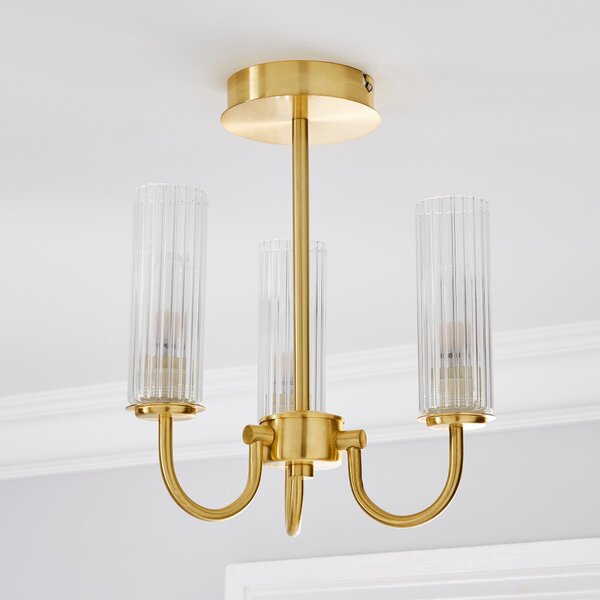 Dorma Henstone Bathroom Semi Flush Ceiling Light