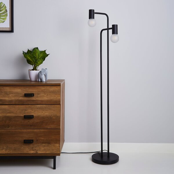 Bradford Matt Black Floor Lamp