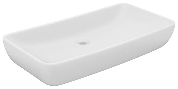 Luxury Basin Rectangular Matt White 71x38 cm Ceramic