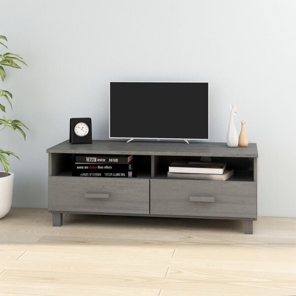 TV Cabinet HAMAR Light Grey 106x40x40 cm Solid Wood Pine