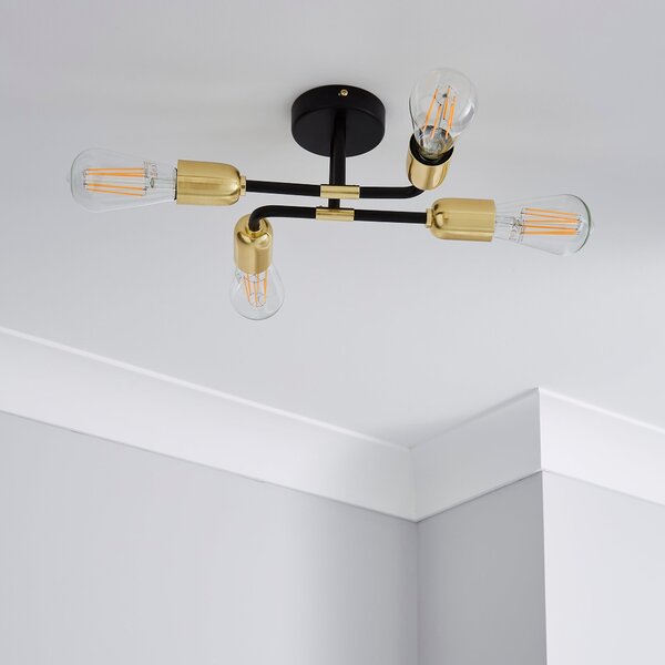 Kacy 4 Light Flush Ceiling Light