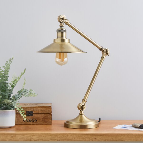 Churchgate Langton Antique Brass Table Lamp