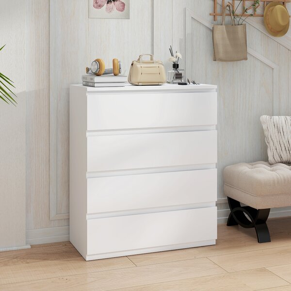 HOMCOM Chest of Four Drawers - White