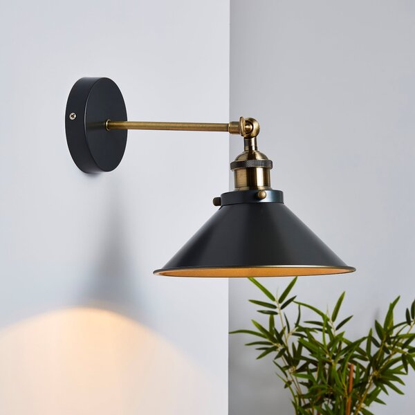 Set of 2 Logan Grey Industrial Wall Light