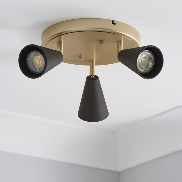 Grove 3 Light Semi Flush Spotlight