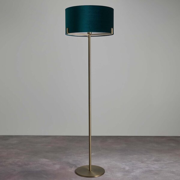 Vogue Balaton Green Velvet Floor Lamp