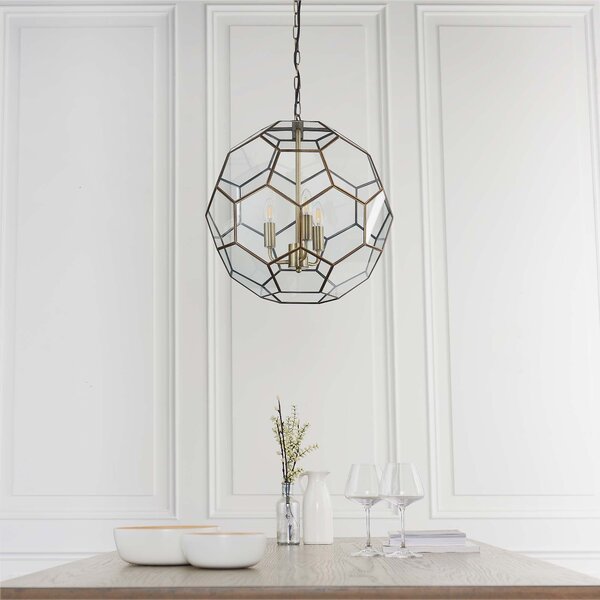 Vogue Hillier 3 Light Hexagon Pendant Light