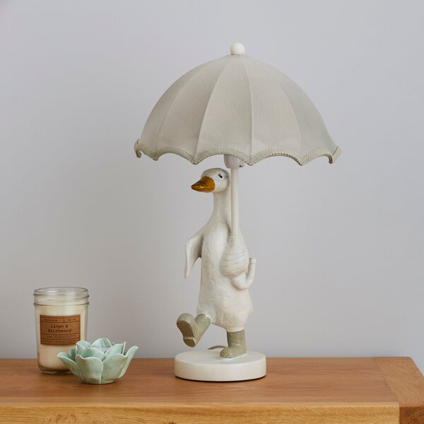 Darcy Resin Duck White Table Lamp