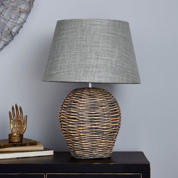 Lari Split Weave Wicker Table Lamp