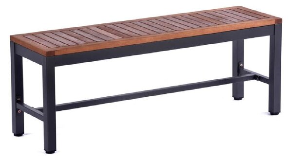 Dyersville Wooden Outdoor Bench In Black And Brown