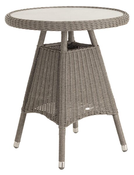 Haverhill Glass Top Garden Bistro Table In Grey Dusk