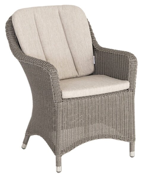 Haverhill Rattan Garden Armchair In Grey Dusk