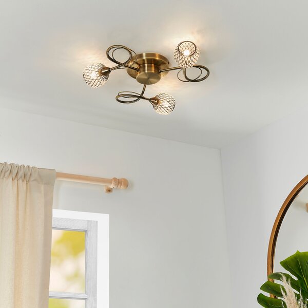 Vogue Malden 3 Light Flush Ceiling Light