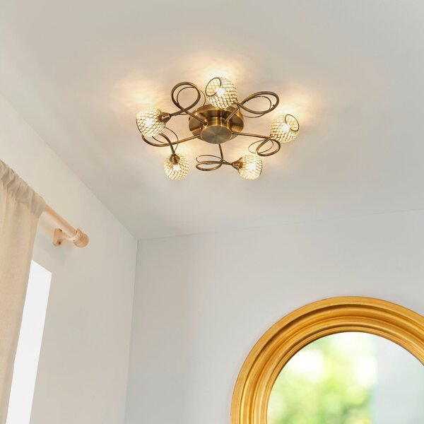 Vogue Malden 5 Light Semi Flush Ceiling Light