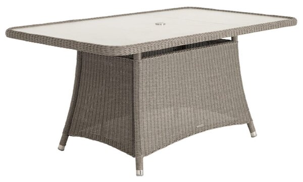 Haverhill Glass Top Rectangular Dining Table In Grey Dusk