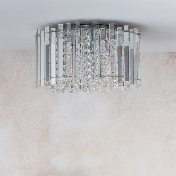 Vogue Crystal Blessing 4 Light Flush Ceiling Light