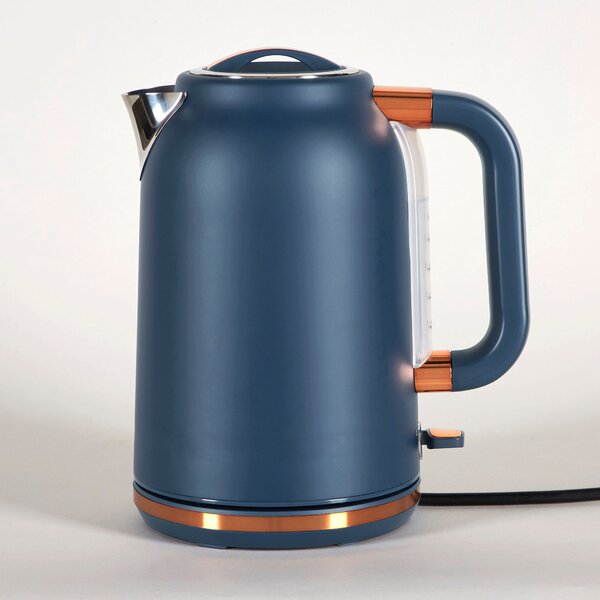 Dunelm 1.7L 3kW Matt Navy & Copper Jug Kettle