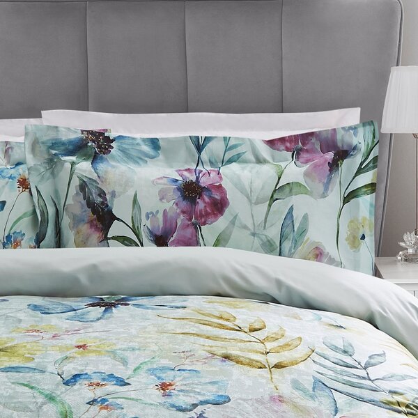 Dorma Florian Reversible 100% Cotton Duvet Cover and Pillowcase Set