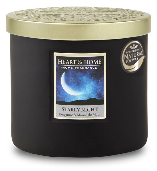 Heart and Home Starry Night Multi Wick Candle Dark Blue