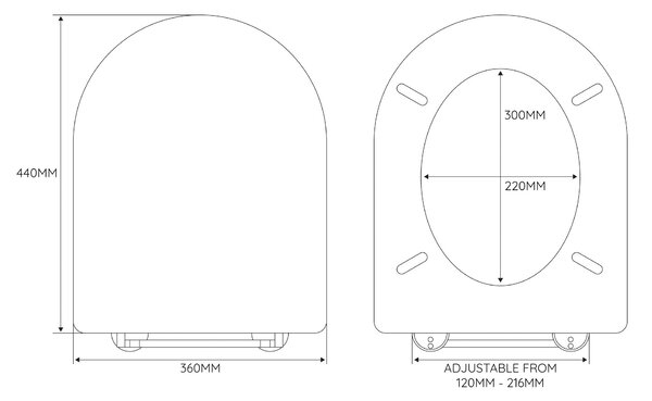 Thermoplast White Soft Close D Shape Toilet Seat