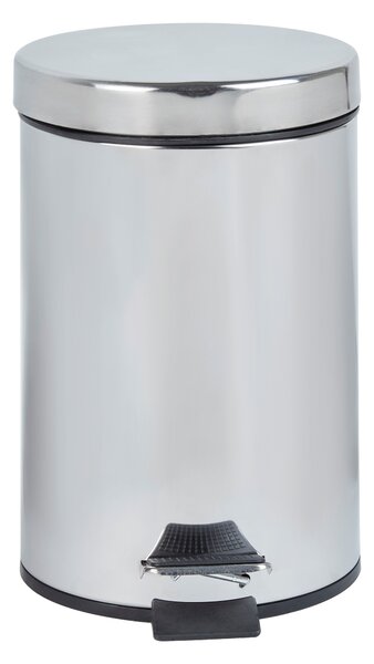 Bathroom Basics 3-Litre Silver Pedal Bin