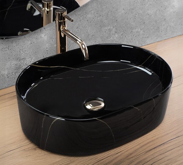 Countertop washbasin REA Nadia 50 Black Stone