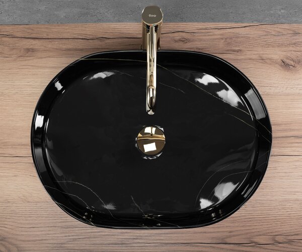 Countertop washbasin REA Nadia 50 Black Stone