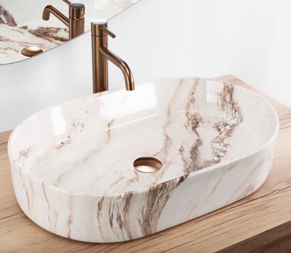 Countertop washbasin REA Nadia 60 Marrone