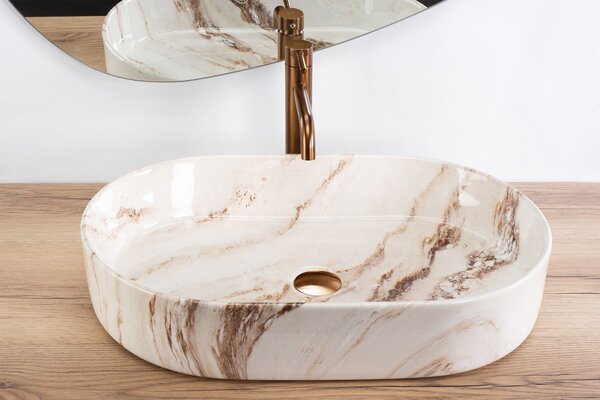 Countertop washbasin REA Nadia 60 Marrone