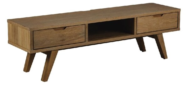 Agnano Wooden TV Stand With 2 Drawers In Smoked Oak