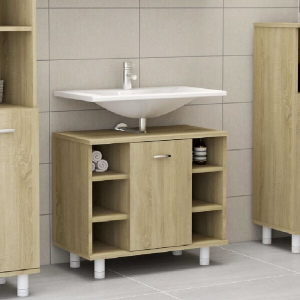 Putnam Wooden Vanity Unit With 1 Door In Sonoma Oak