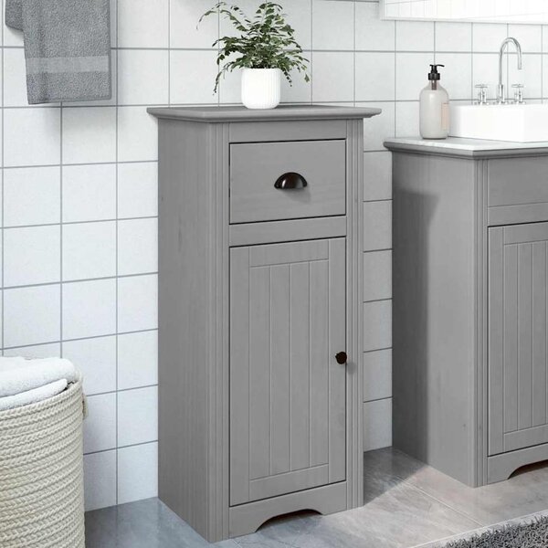 Potsdam Wooden Bathroom Cabinet With 1 Door 1 Drawer In Grey