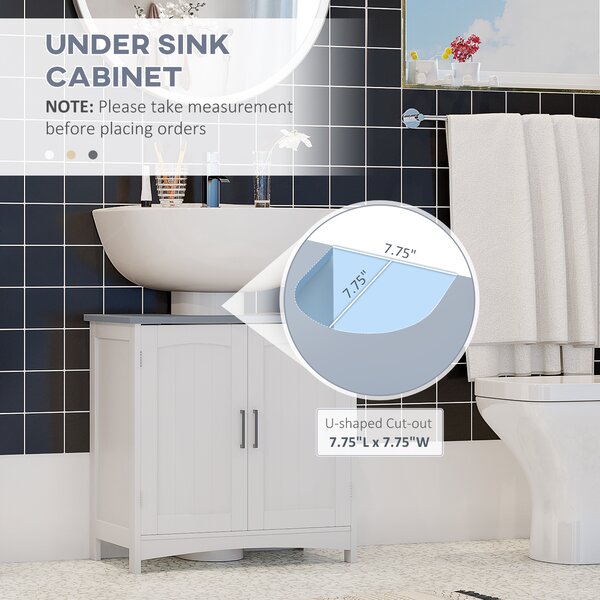 Kleankin Bathroom Furniture Set with Adjustable Shelves, Tall Bathroom Storage Cabinet with Open Shelves and Drawers, White Aosom UK