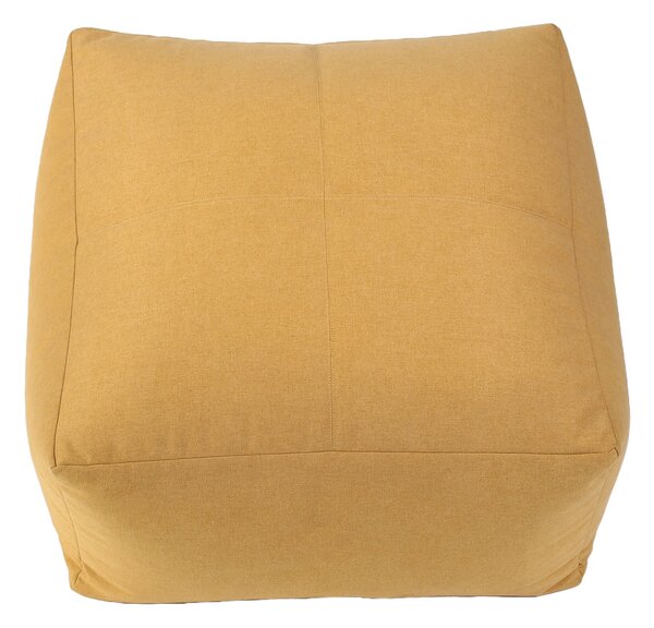 Kaikoo Luxe Brushed Fabric Square Slab Beanbag Ochre