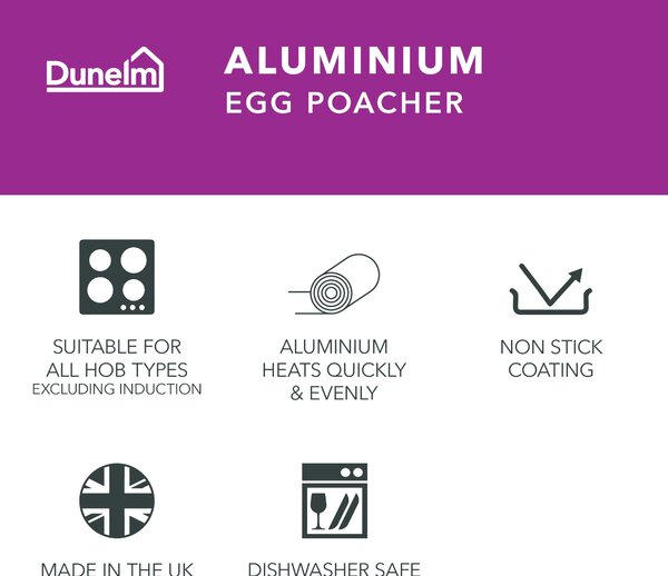 Essentials Non-Stick Aluminium Egg Poacher