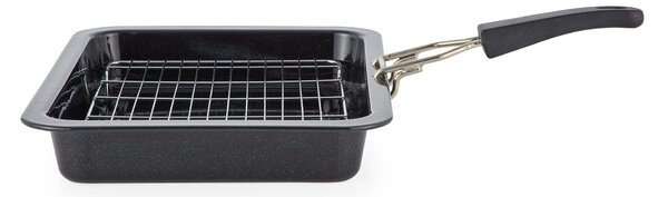 Non-Stick Steel Grill Pan with Detachable Handle