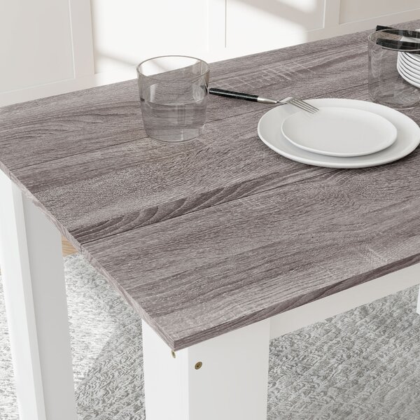 HOMCOM Dining Table for 4-6 People, Kitchen Table with Wood Effect for Dining Room, Grey