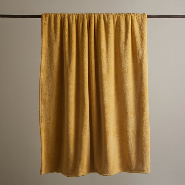 Seriously Soft Recycled Throw, 220x220cm Ochre (Yellow)