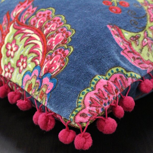 Paoletti Malisa Floral Velvet Cushion