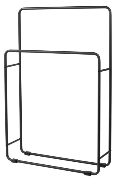 Elements Matt Black Free Standing Towel Rail